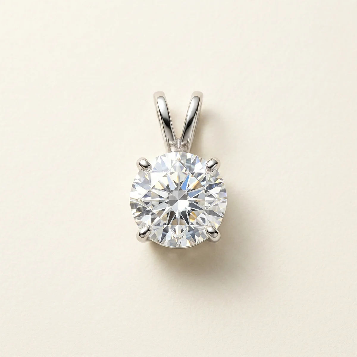 A 1ct colorless round diamond on a platinum pendant, custom-designed by Eterneva to honor the remarkable James.