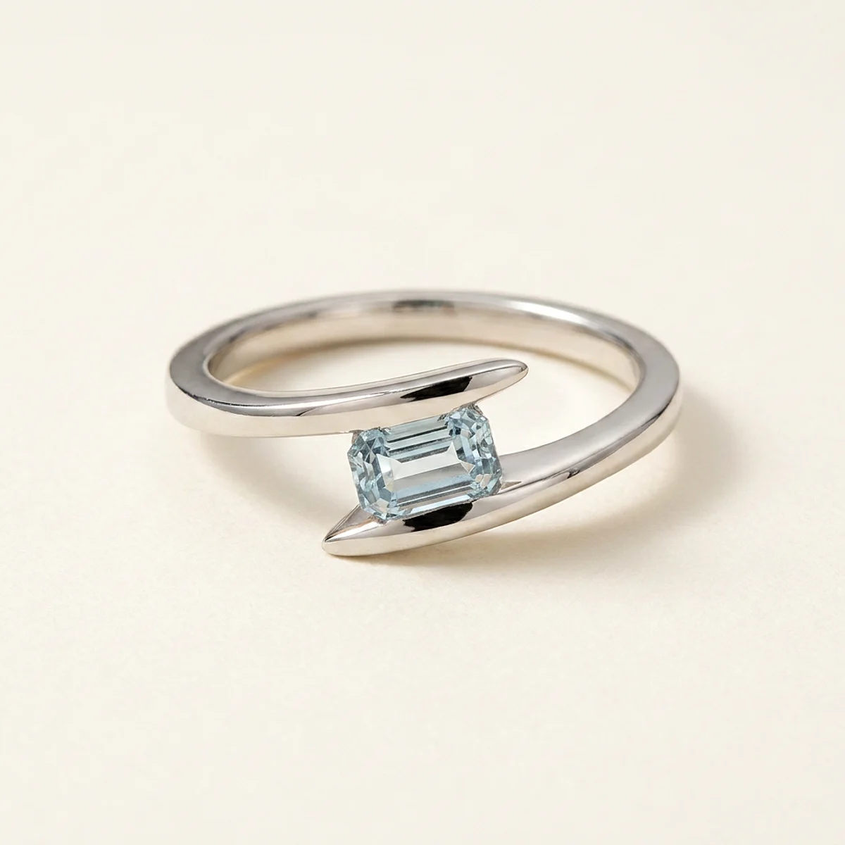 A .5ct blue emerald diamond on a white gold ring, custom-designed by Eterneva to honor the remarkable Collin.