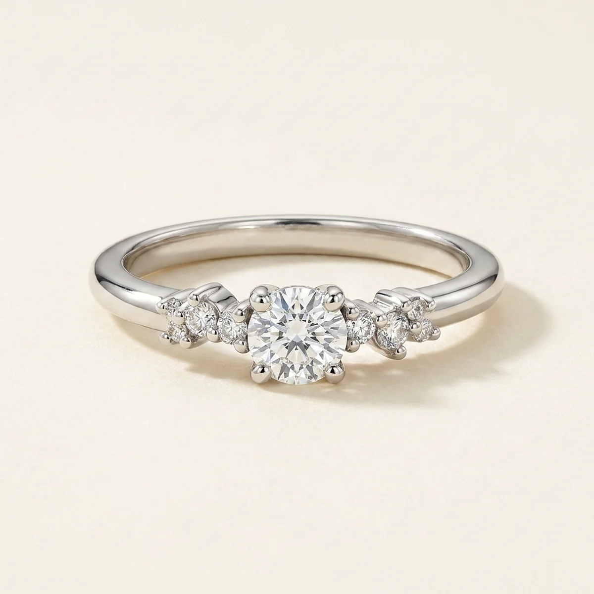 A .25ct colorless round diamond on a platinum ring, custom-designed by Eterneva to honor the remarkable Wendy.