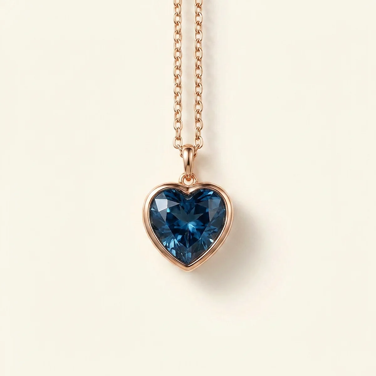 A .4ct blue heart diamond on a yellow gold necklace, custom-designed by Eterneva to honor the remarkable Michael.