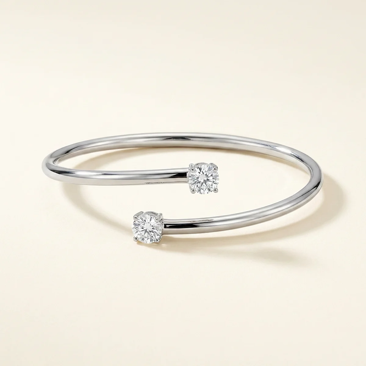 A 1ct colorless round diamond on a white gold bracelet, custom-designed by Eterneva to honor the remarkable Tammy.