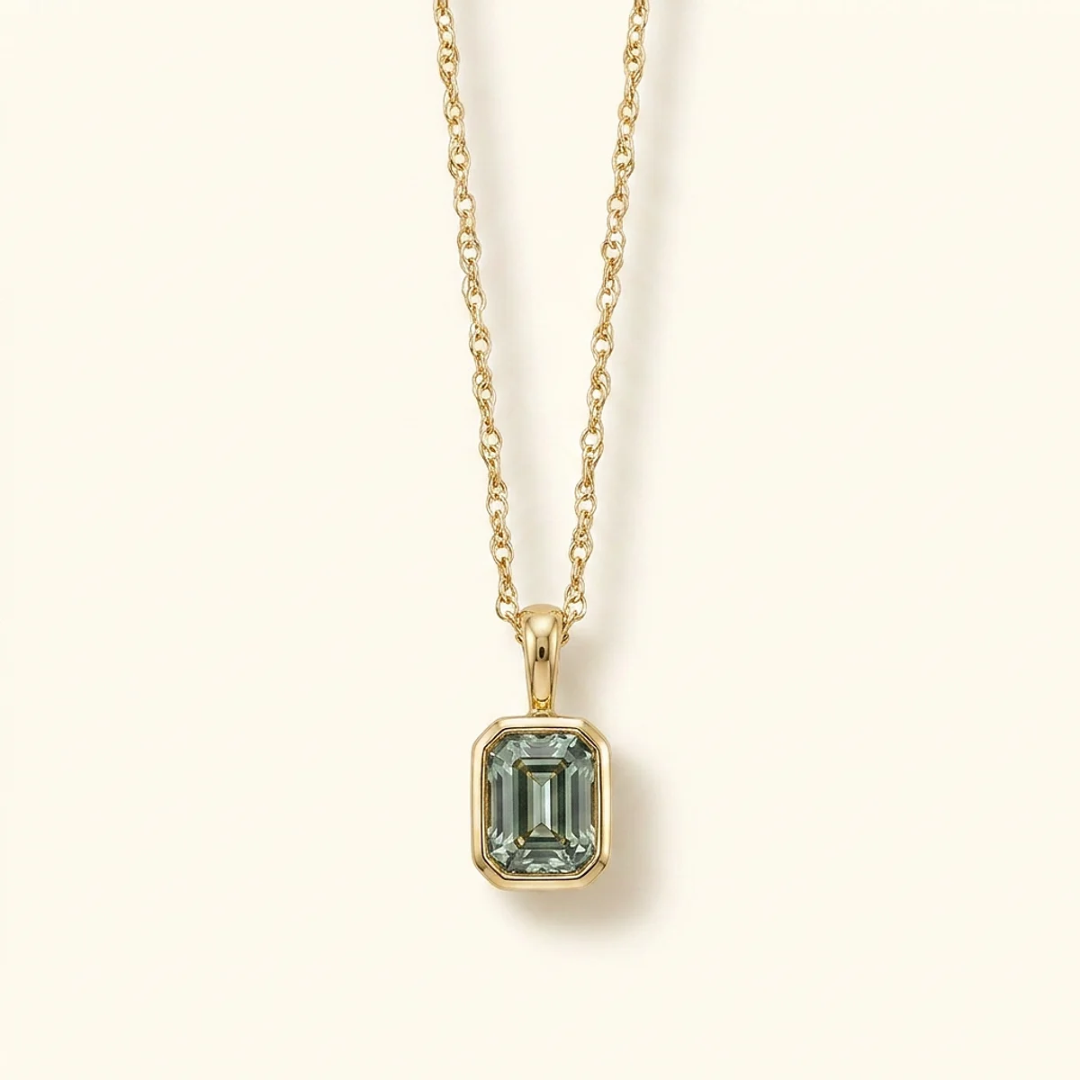 A .5ct blue emerald diamond on a yellow gold necklace, custom-designed by Eterneva to honor the remarkable Gary.