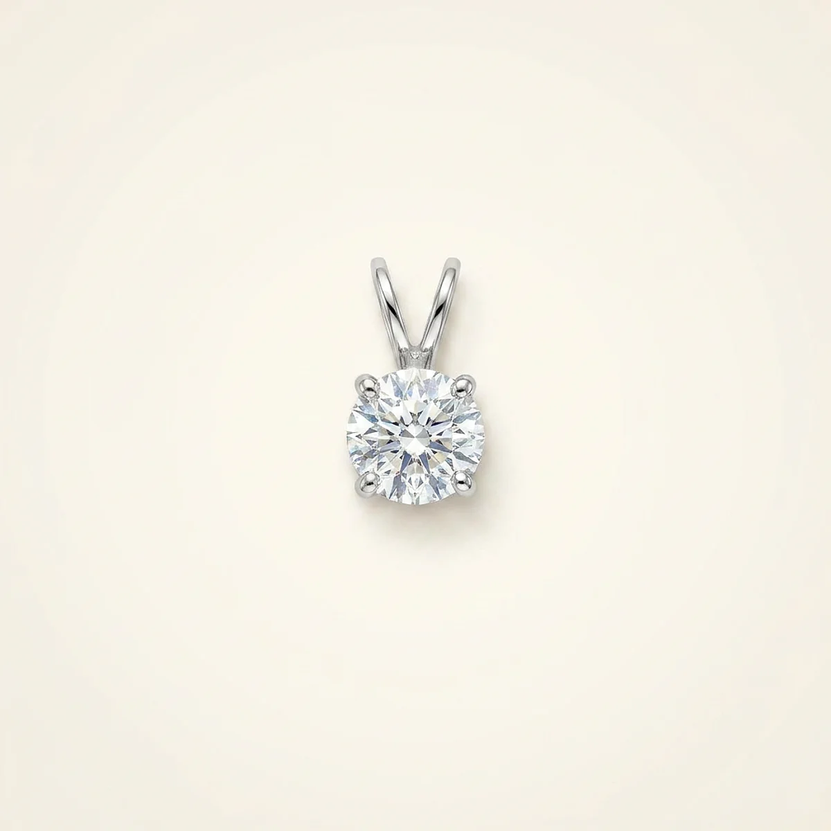 A .5ct colorless round diamond on a white gold pendant, custom-designed by Eterneva to honor the remarkable Camembert.