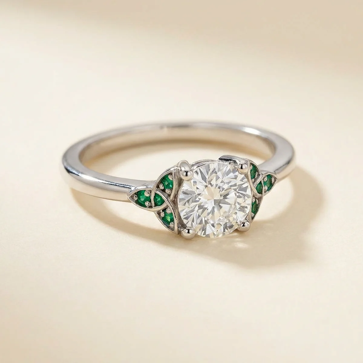A .75ct colorless round diamond on a platinum ring, custom-designed by Eterneva to honor the remarkable Dorothy.