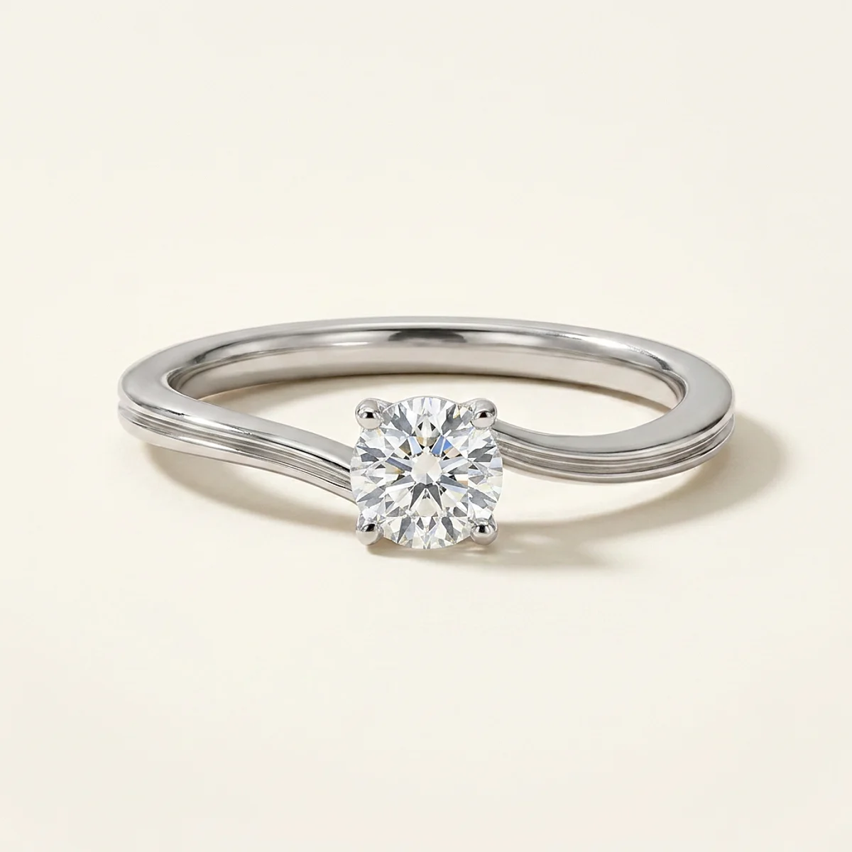 A .25ct colorless round diamond on a white gold ring, custom-designed by Eterneva to honor the remarkable Cody.