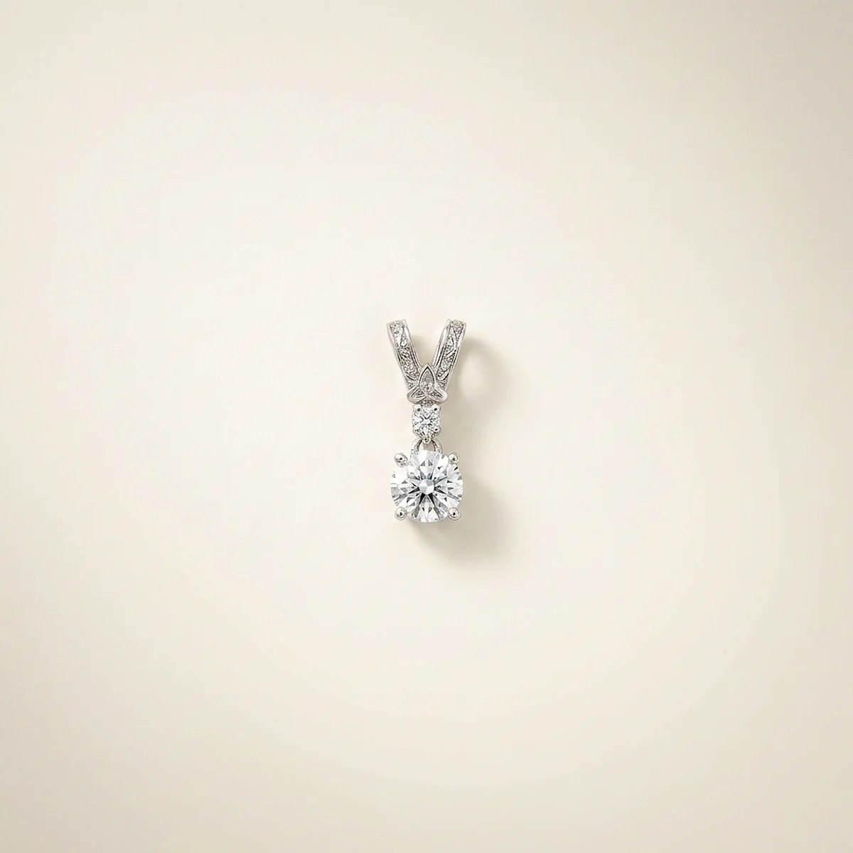 A .75ct colorless round diamond on a platinum pendant, custom-designed by Eterneva to honor the remarkable Mark.