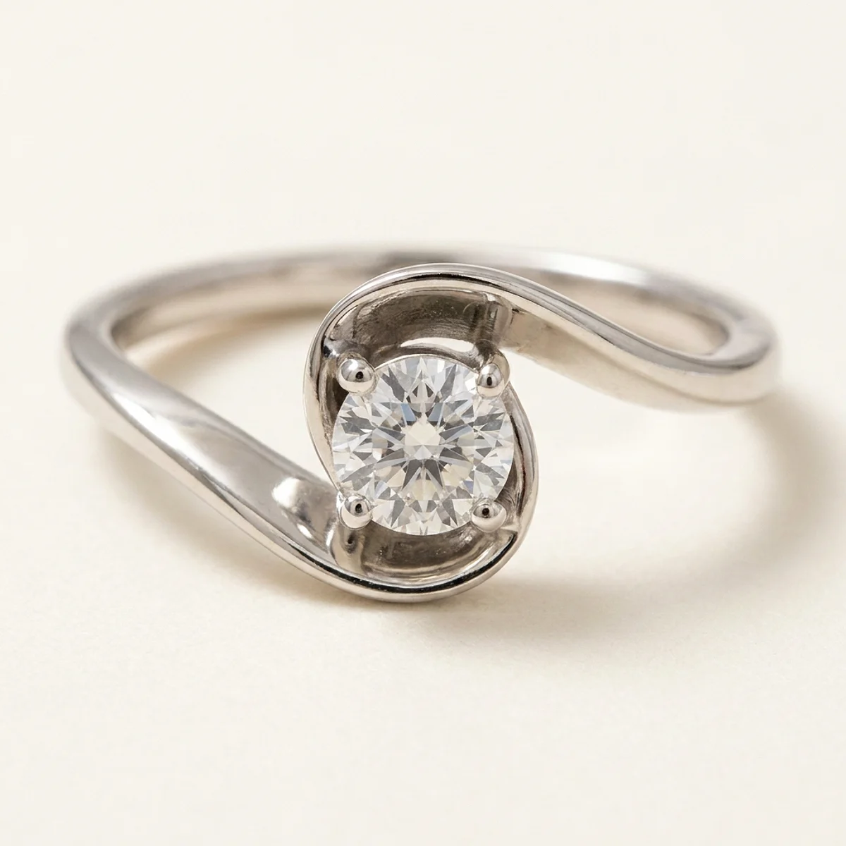 A .4ct colorless round diamond on a white gold ring, custom-designed by Eterneva to honor the remarkable Richard.