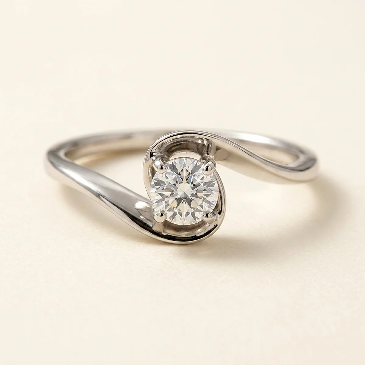 A .4ct colorless round diamond on a white gold ring, custom-designed by Eterneva to honor the remarkable Richard.