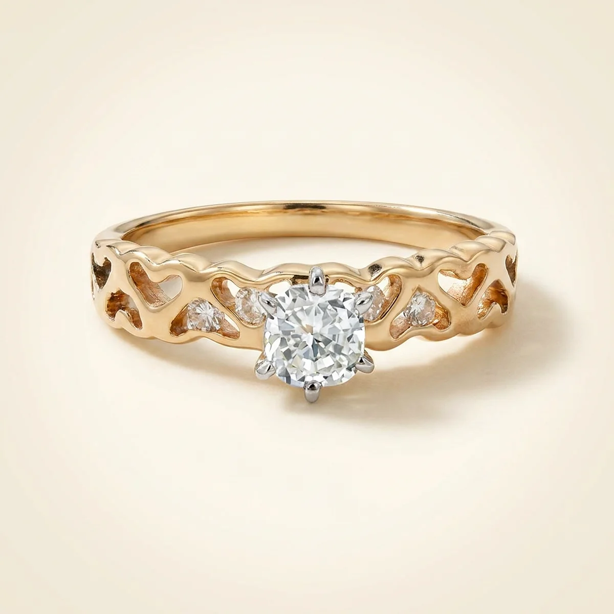 A .4ct colorless cushion diamond on a white gold other, custom-designed by Eterneva to honor the remarkable Donnilyn.