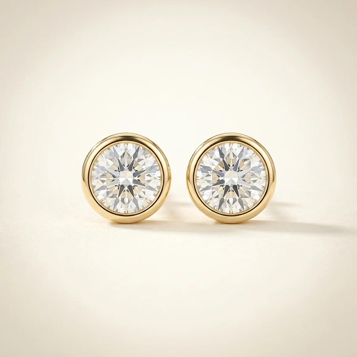 A .25ct colorless round diamond on yellow gold earrings, custom-designed by Eterneva to honor the remarkable Philly.