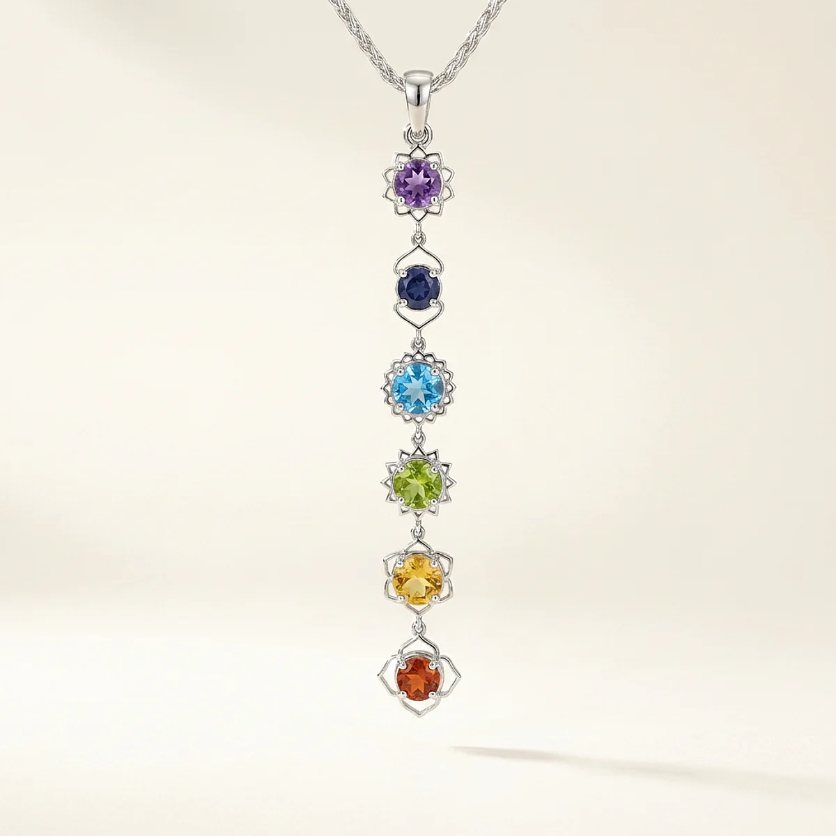 A .25ct yellow round diamond on a platinum pendant, custom-designed by Eterneva to honor the remarkable Loki.