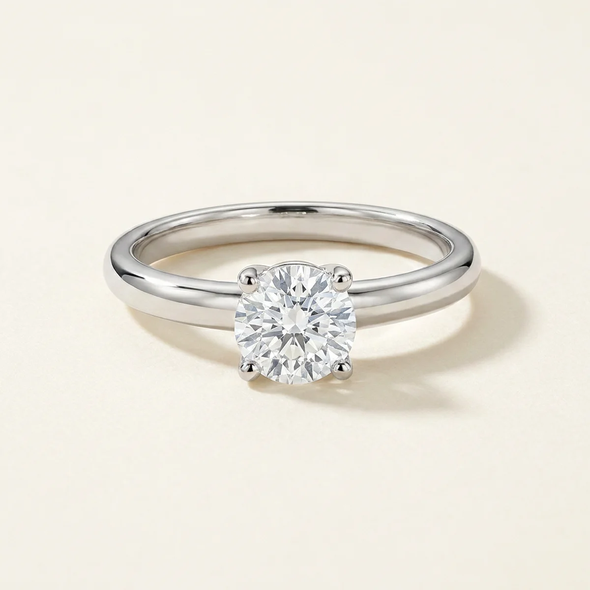 A .75ct colorless round diamond on a white gold ring, custom-designed by Eterneva to honor the remarkable Gary.