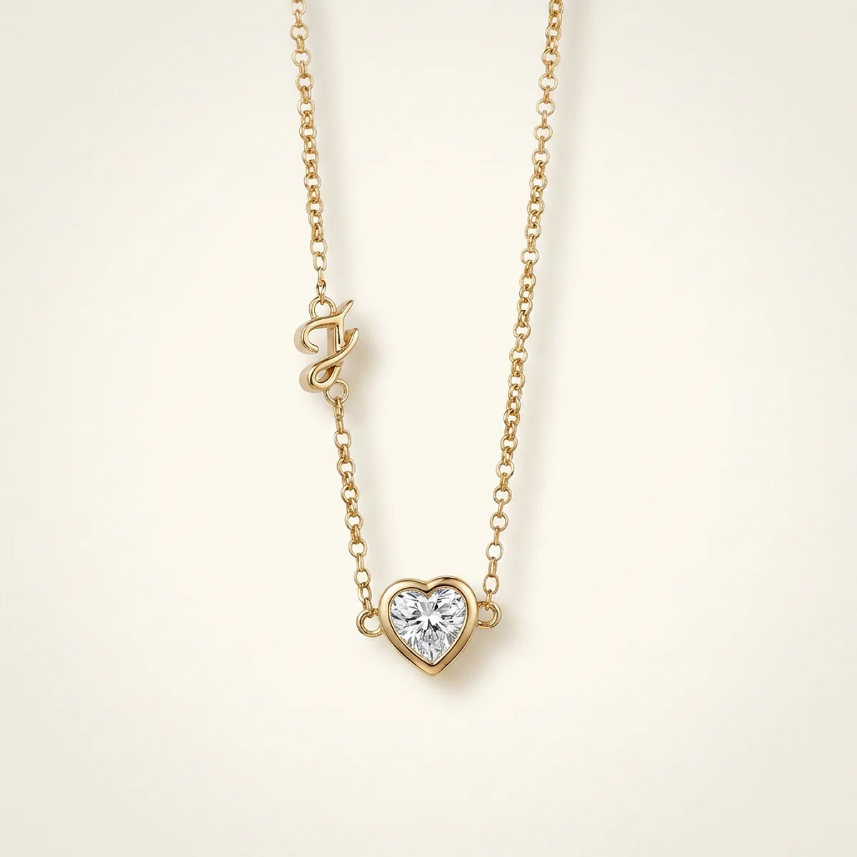 A .5ct blue heart diamond on a yellow gold necklace, custom-designed by Eterneva to honor the remarkable Jeanette.