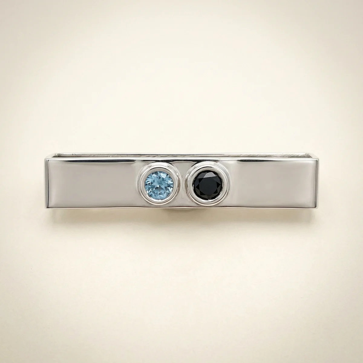 A .25ct black round diamond on a platinum other, custom-designed by Eterneva to honor the remarkable Leia.