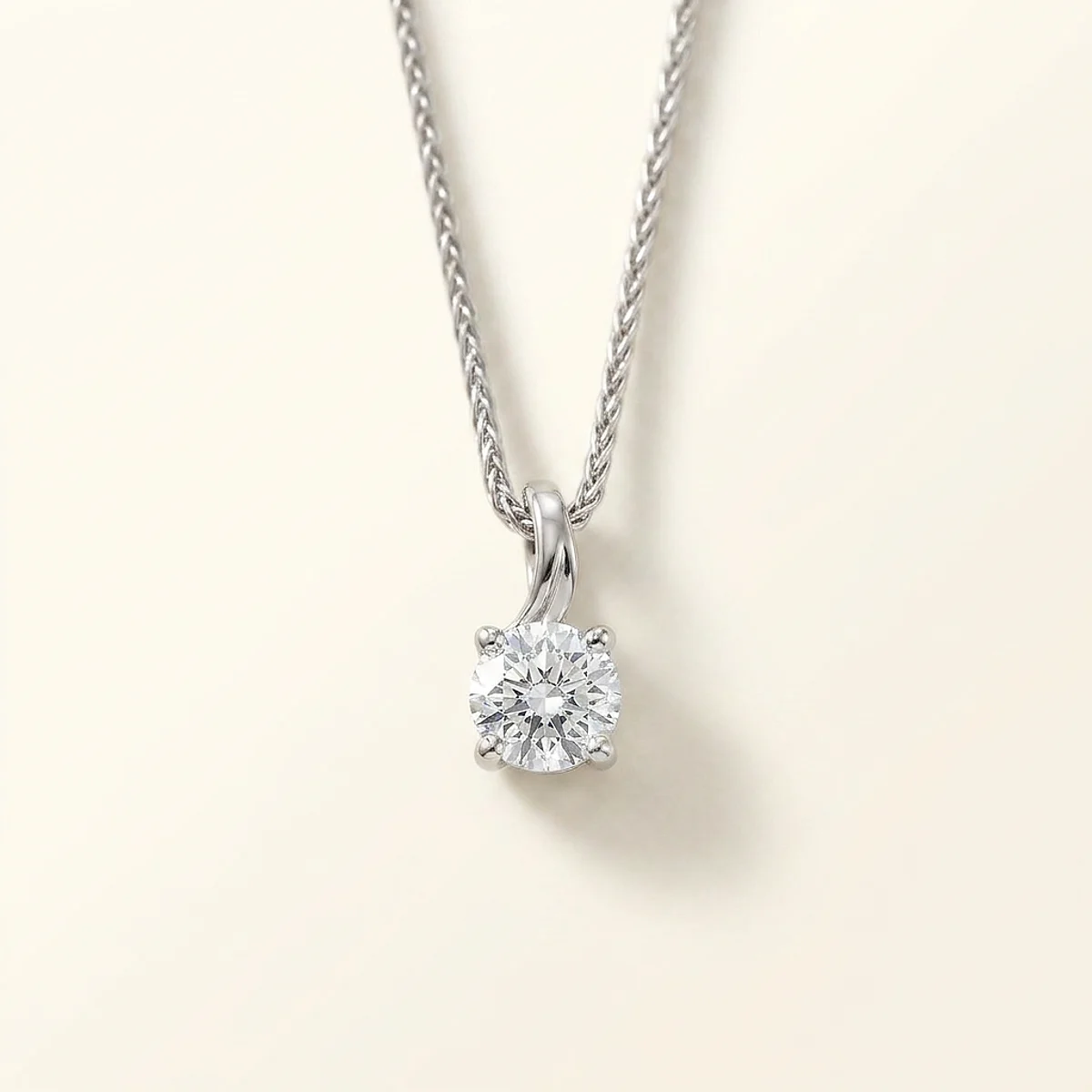 A .25ct colorless round diamond on a platinum pendant, custom-designed by Eterneva to honor the remarkable Erik.