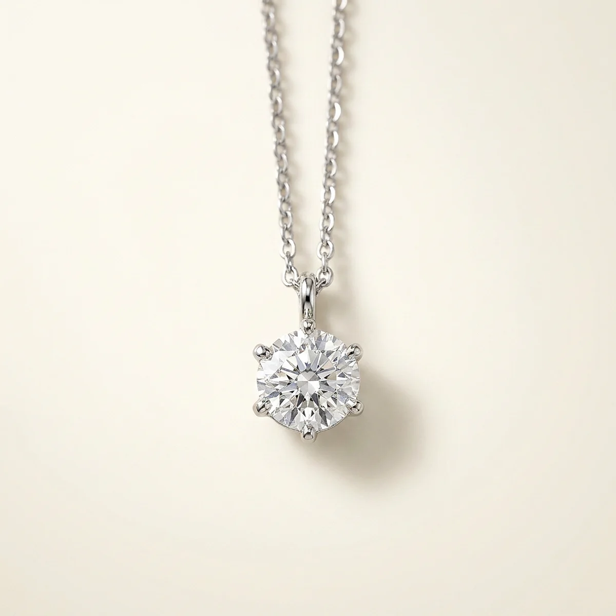 A .5ct colorless round diamond on a yellow gold necklace, custom-designed by Eterneva to honor the remarkable Judi.