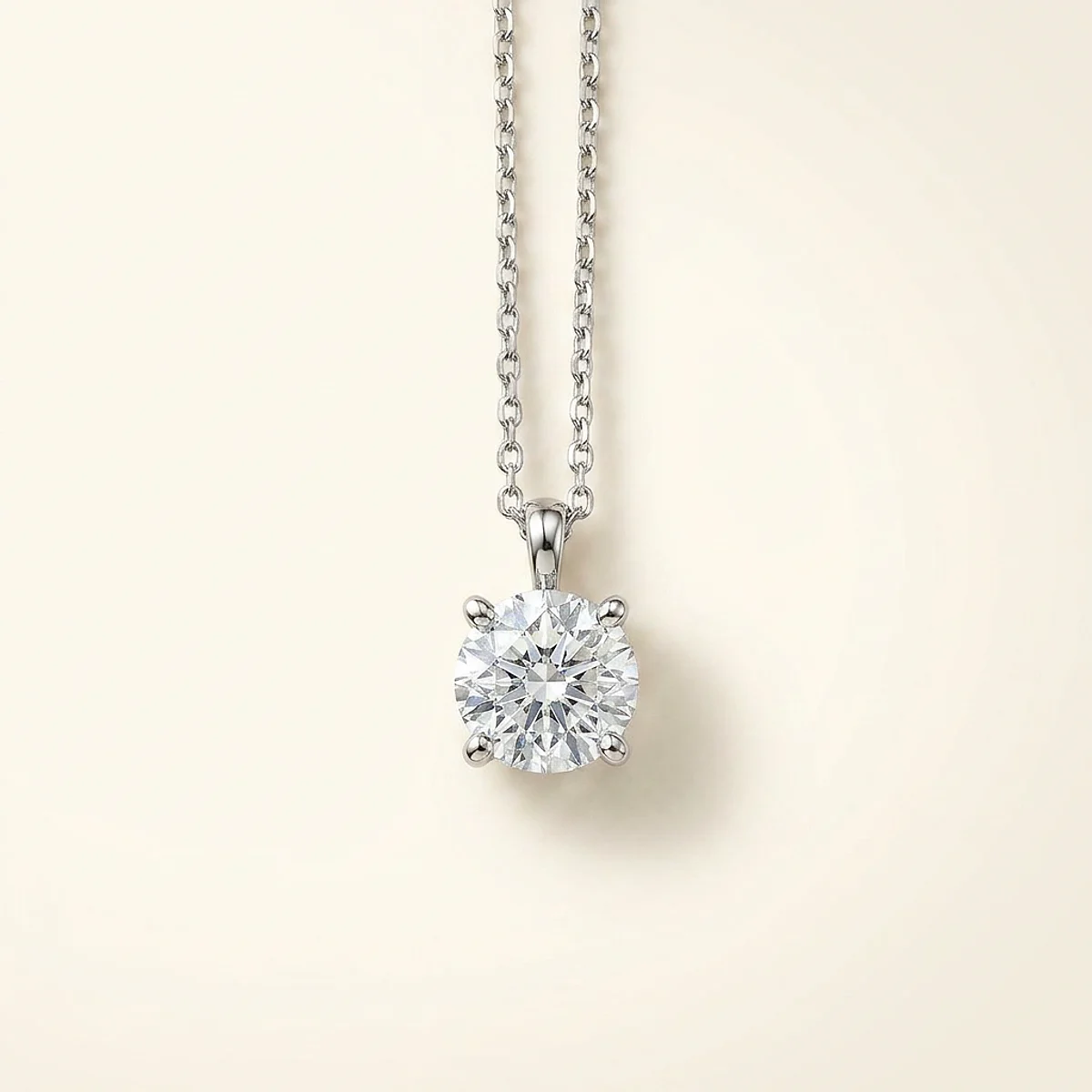 A 1ct colorless round diamond on a platinum necklace, custom-designed by Eterneva to honor the remarkable Eric.
