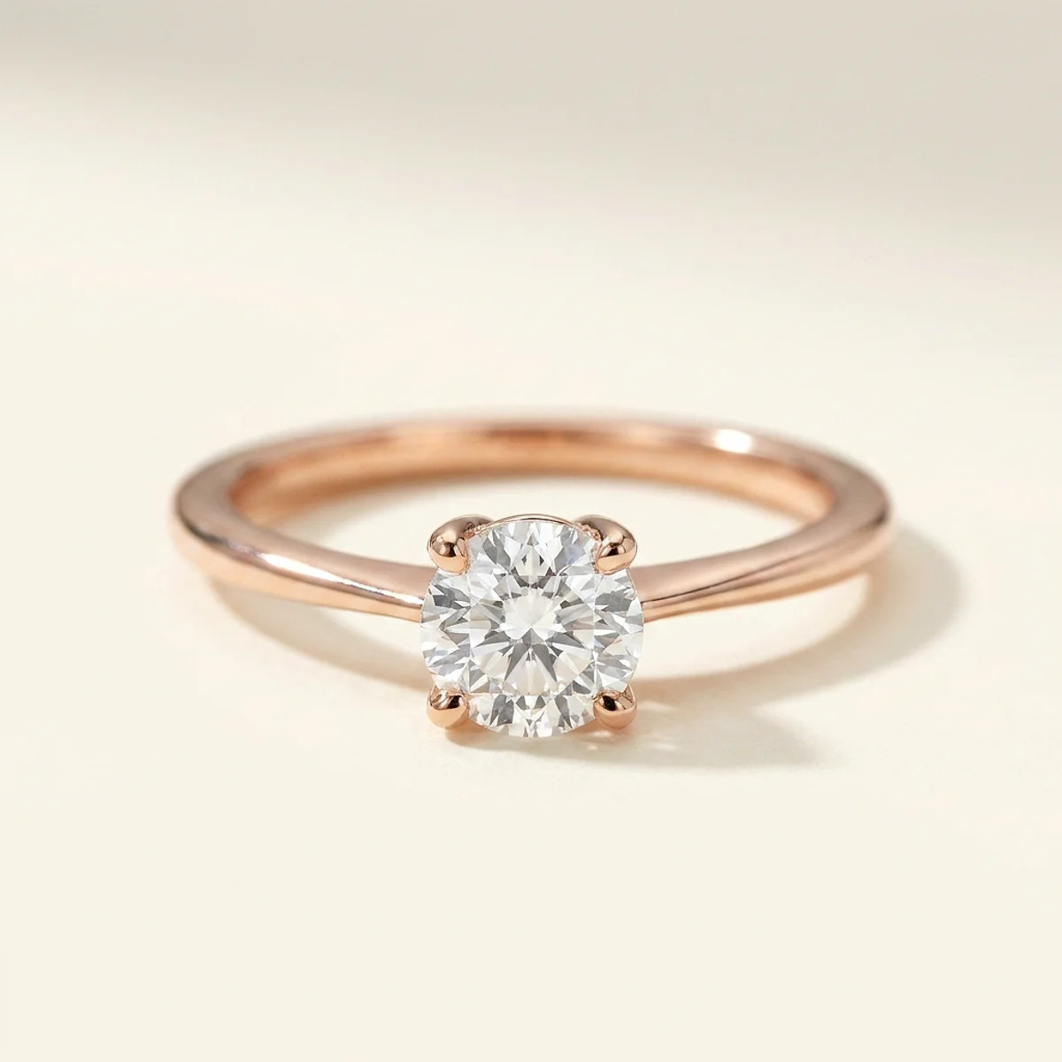 A .5ct colorless round diamond on a rose gold ring, custom-designed by Eterneva to honor the remarkable Murali.