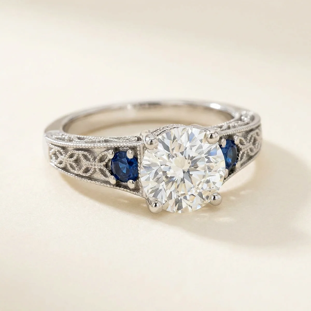A 2ct colorless round diamond on a platinum ring, custom-designed by Eterneva to honor the remarkable Kyle.