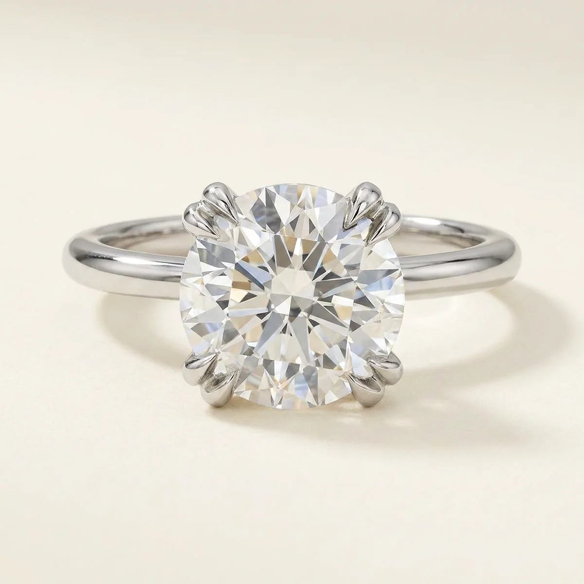 A 2ct colorless round diamond on a white gold ring, custom-designed by Eterneva to honor the remarkable Simon.