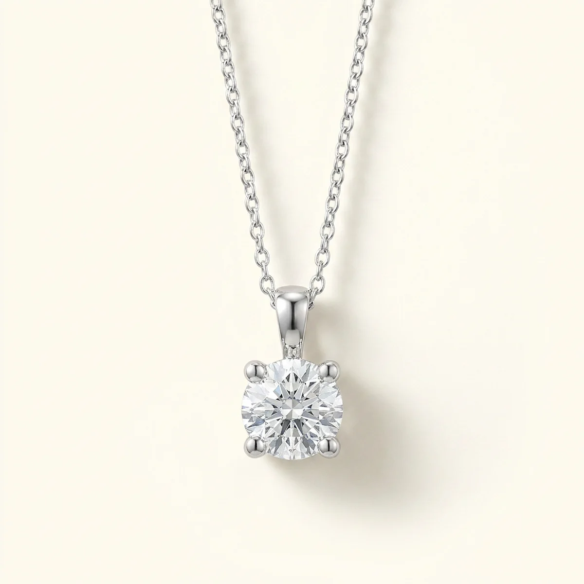A 1ct colorless round diamond on a white gold pendant, custom-designed by Eterneva to honor the remarkable Matt.