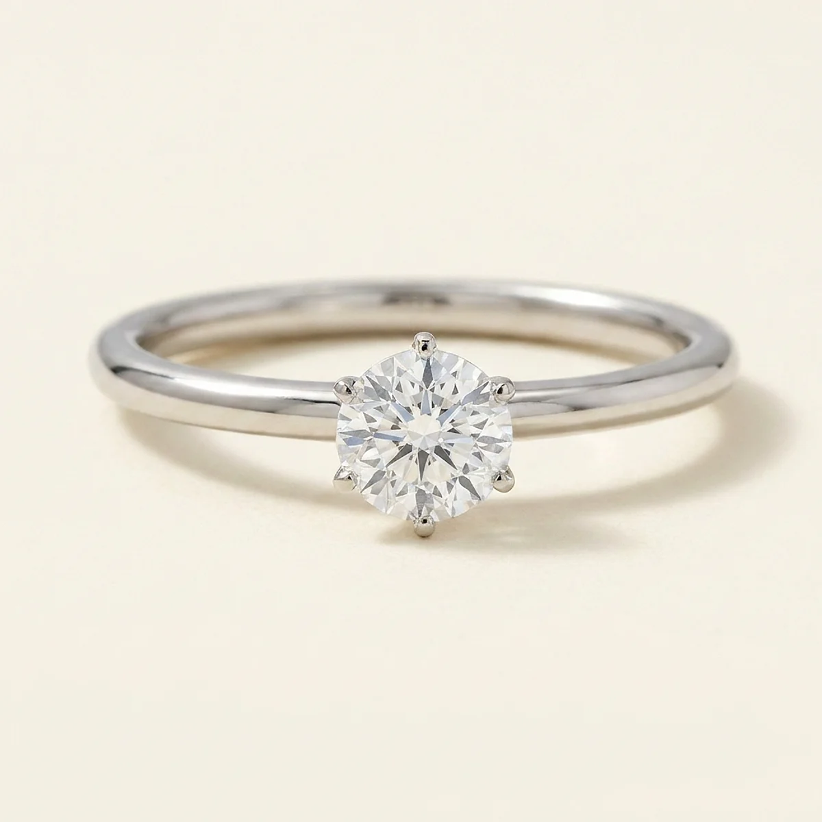 A .25ct colorless round diamond on a white gold ring, custom-designed by Eterneva to honor the remarkable Keshawn.