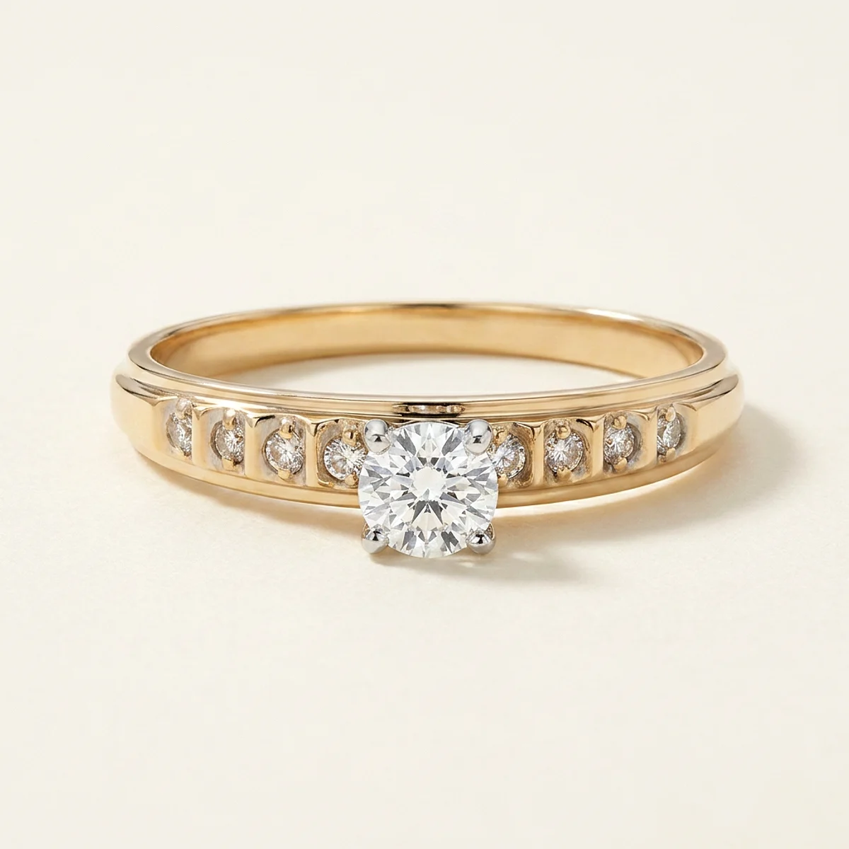 A .15ct colorless round diamond on a white gold other, custom-designed by Eterneva to honor the remarkable Emilio.