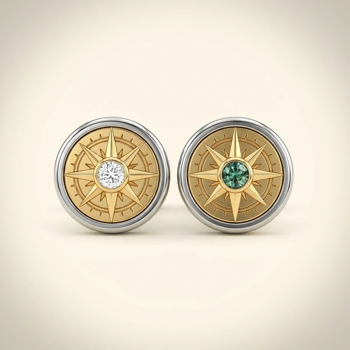A .15ct green round diamond on a mixed metal other, custom-designed by Eterneva to honor the remarkable Stefanie.