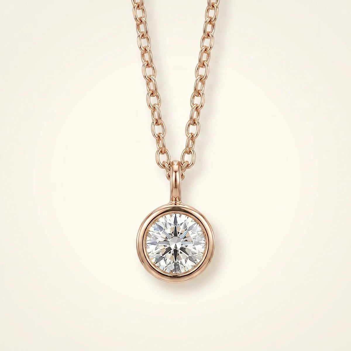 A .25ct colorless round diamond on a yellow gold necklace, custom-designed by Eterneva to honor the remarkable Noel.