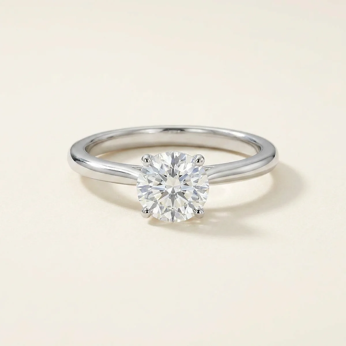 A .5ct colorless round diamond on a white gold ring, custom-designed by Eterneva to honor the remarkable Terrence.