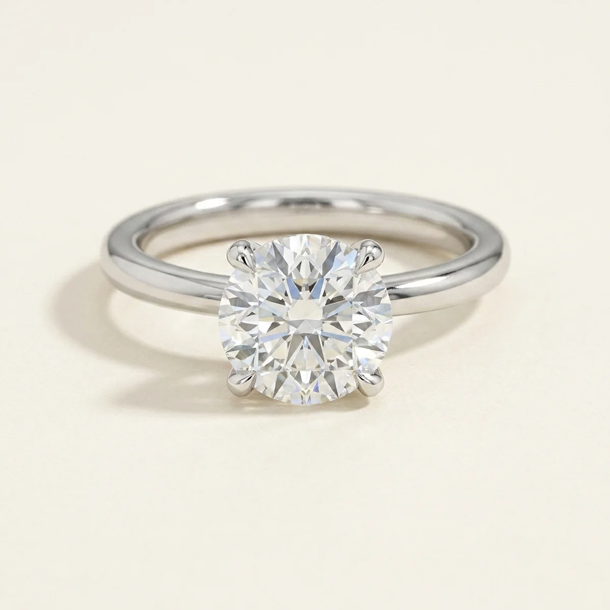 A 1.5ct colorless round diamond on a platinum ring, custom-designed by Eterneva to honor the remarkable Tom.