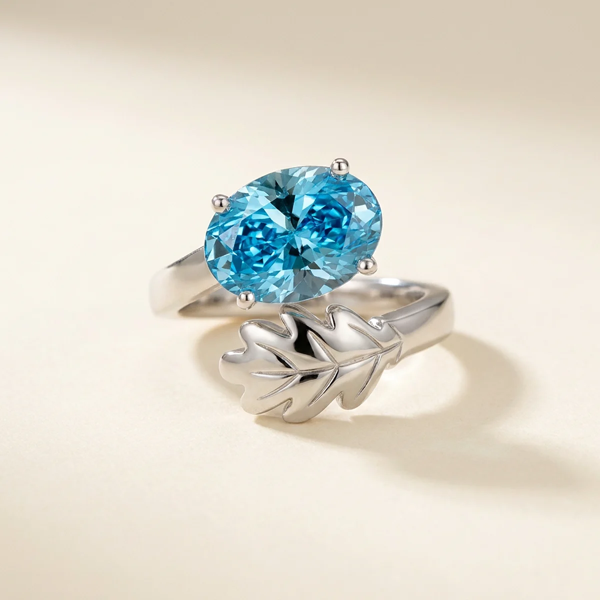 A 3ct blue oval diamond on a platinum ring, custom-designed by Eterneva to honor the remarkable Robert.