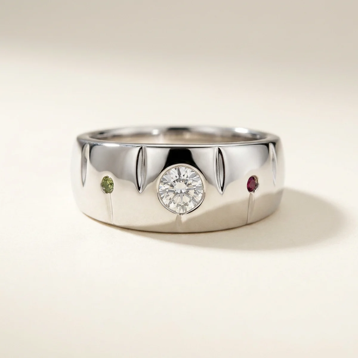 A .25ct colorless round diamond on a white gold ring, custom-designed by Eterneva to honor the remarkable Ronald.