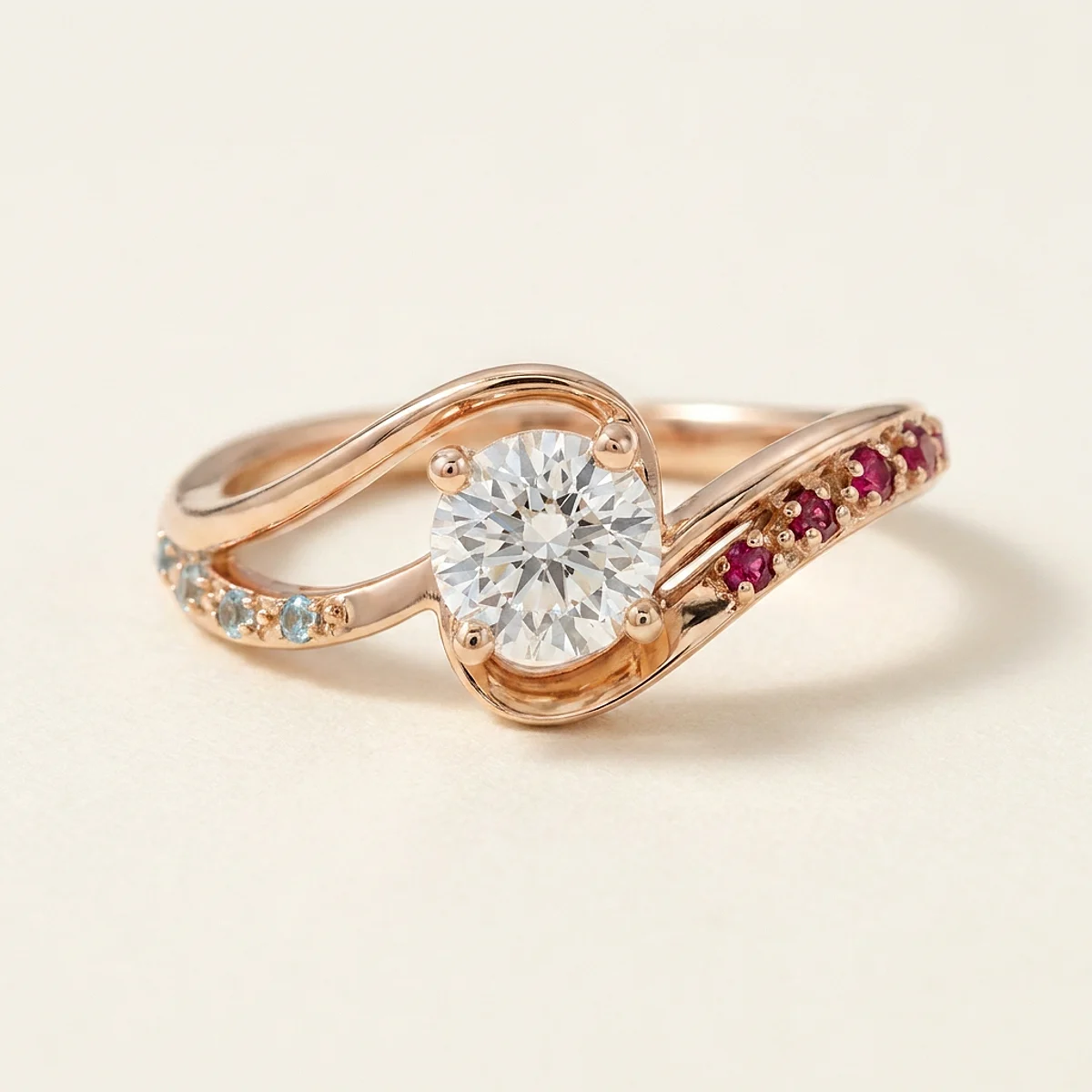 A .5ct colorless round diamond on a yellow gold ring, custom-designed by Eterneva to honor the remarkable Garry.