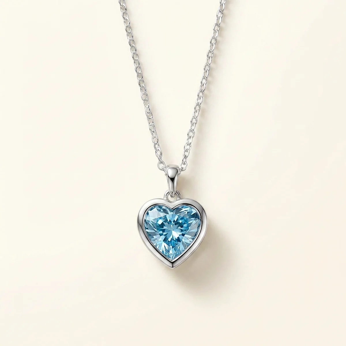 A 1ct blue heart diamond on a silver pendant, custom-designed by Eterneva to honor the remarkable Paul.