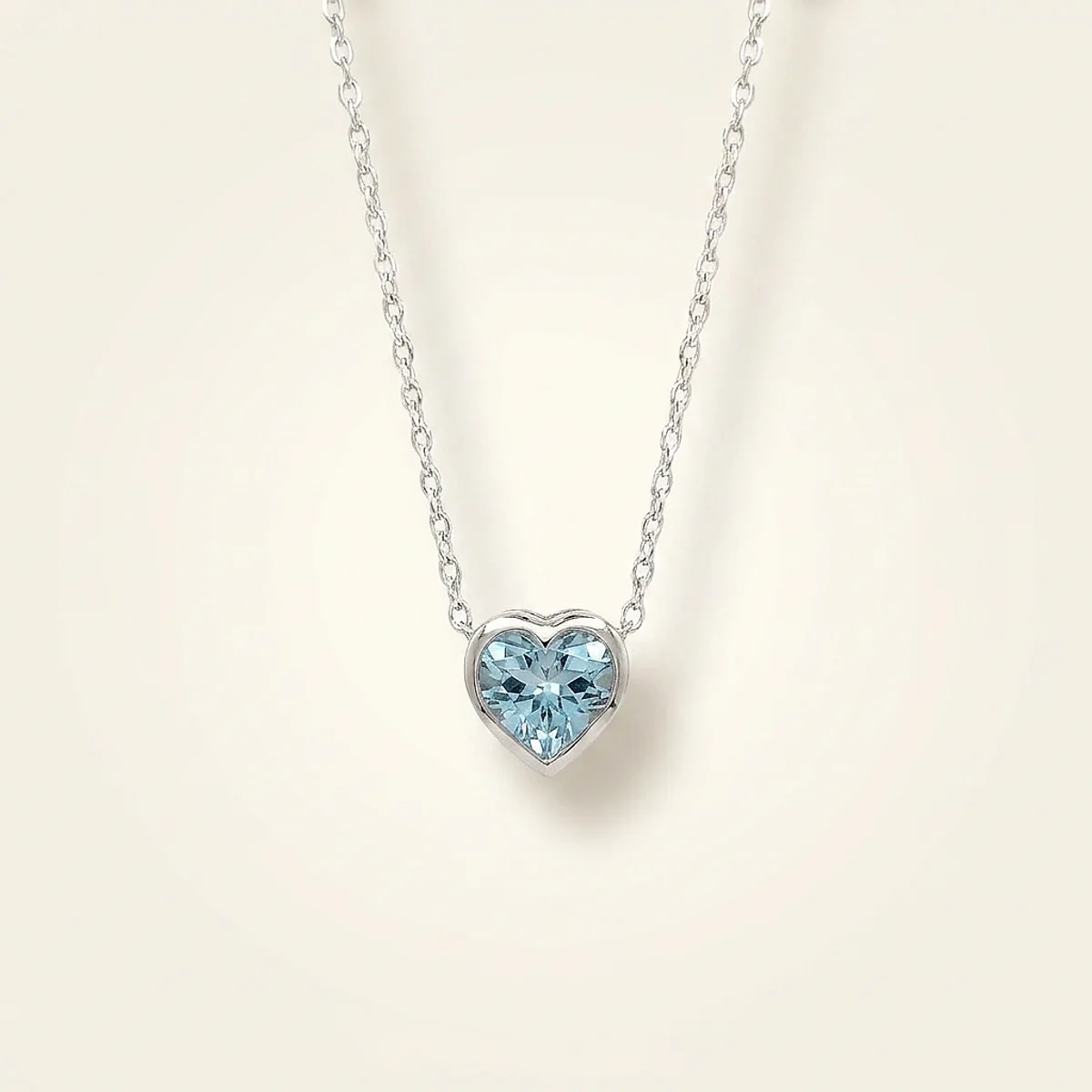 A 1ct blue heart diamond on a silver pendant, custom-designed by Eterneva to honor the remarkable Paul.