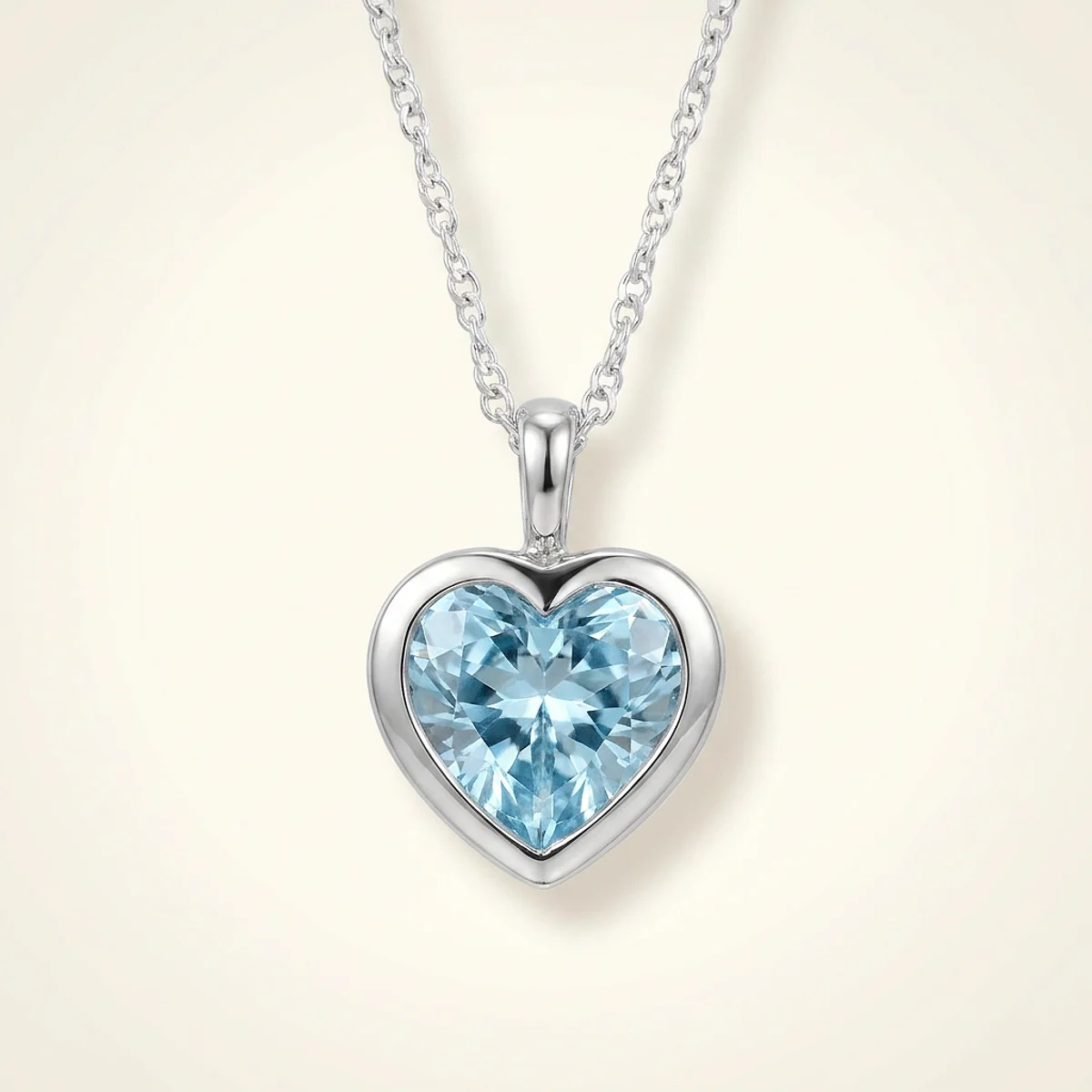 A 1ct blue heart diamond on a silver pendant, custom-designed by Eterneva to honor the remarkable Paul.
