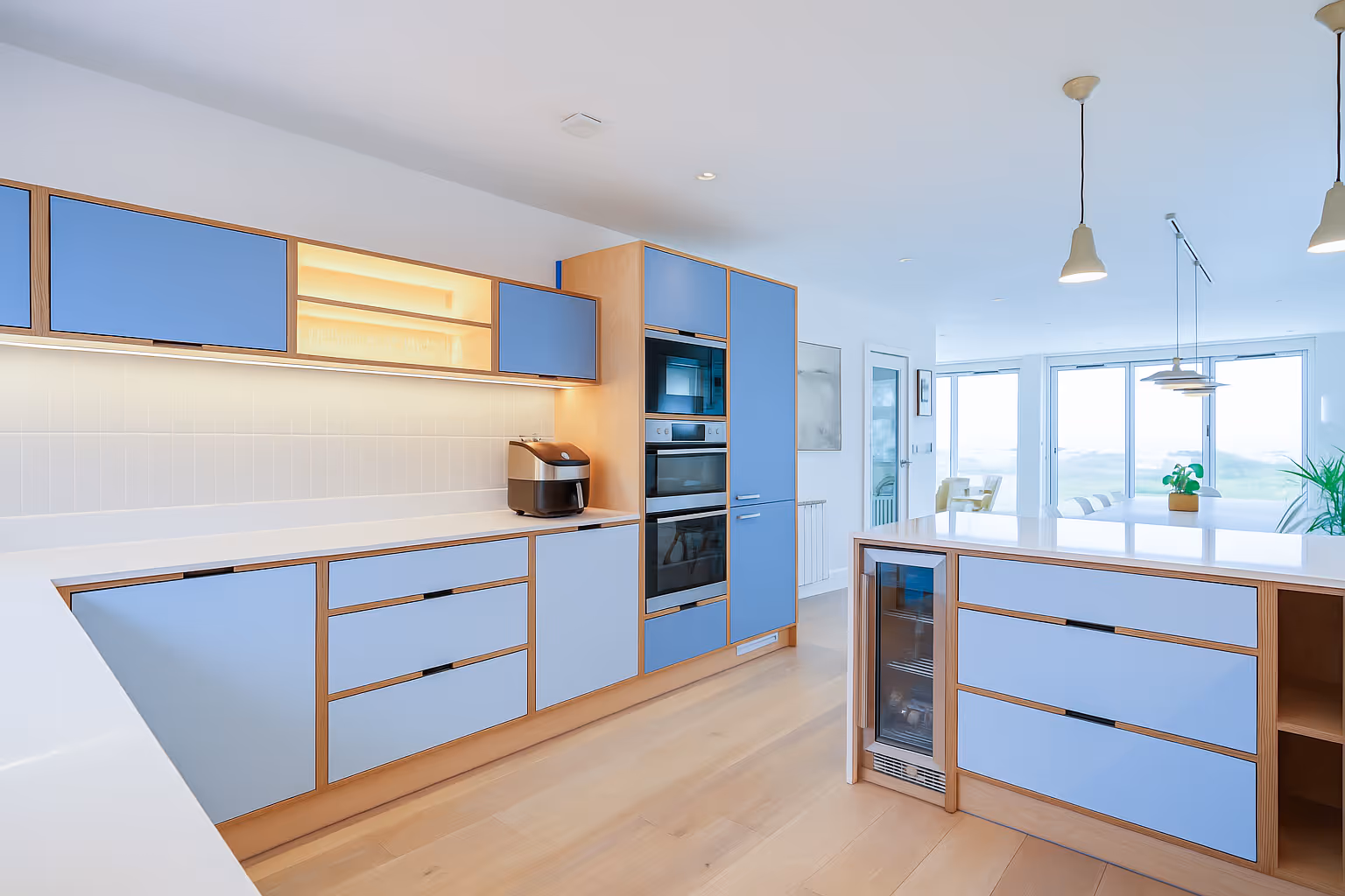 Birch plywood pullout base unit
