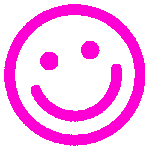 spinning colorful smiley face alternating between pink, orange, and red tones