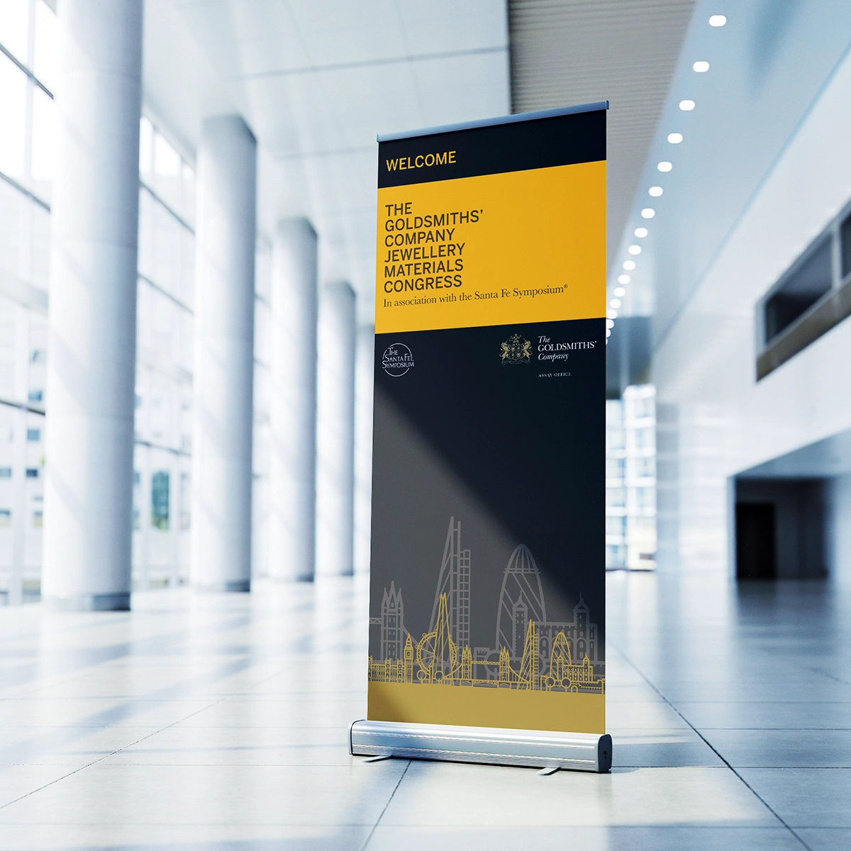 Assay Office Pull-Up Banner Stand