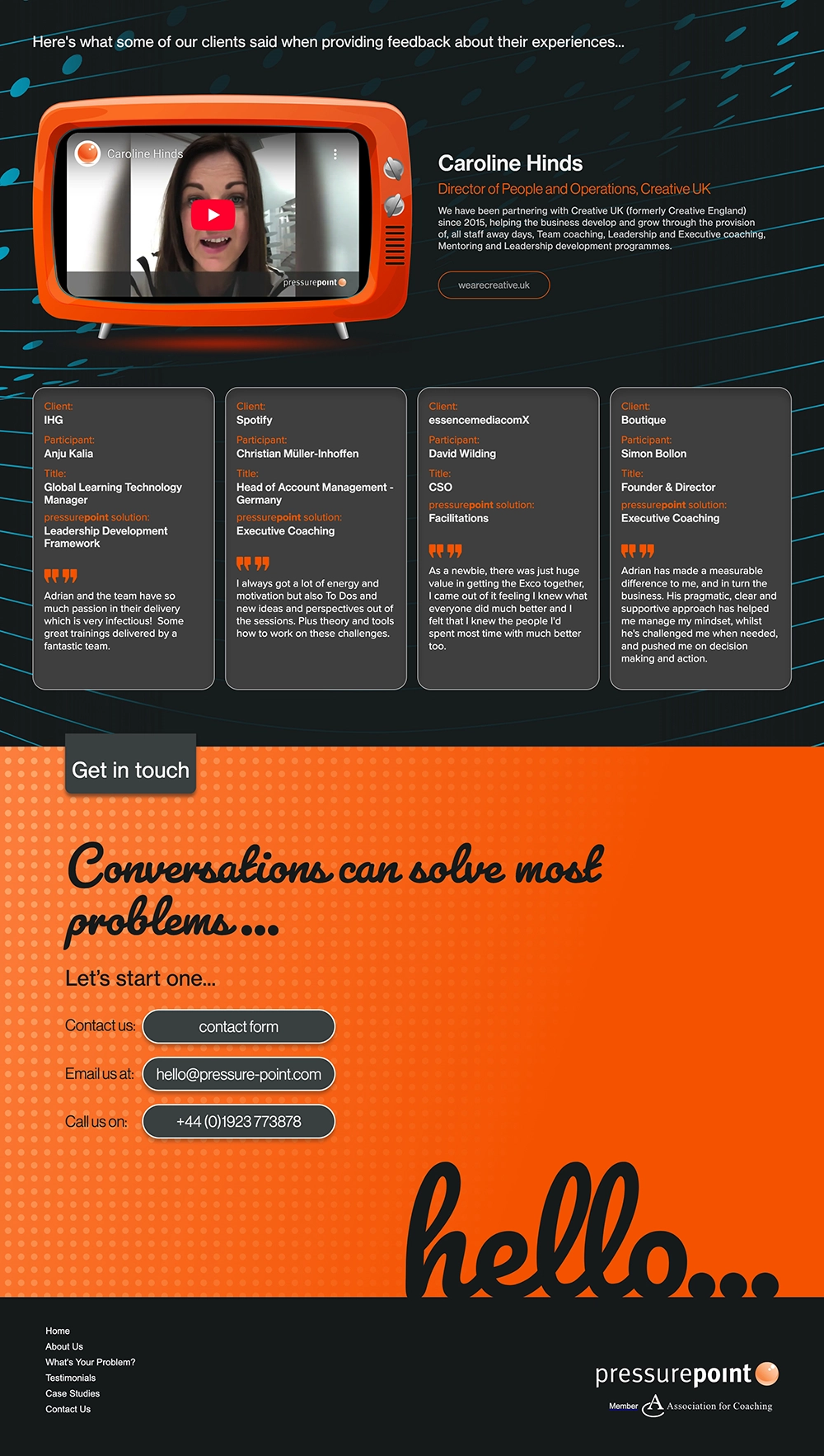pressurepoint website page