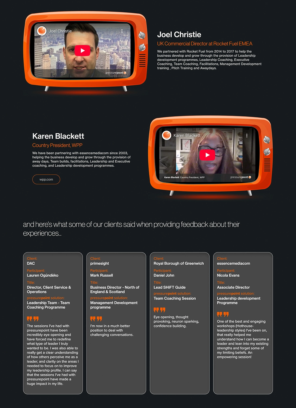 pressurepoint website page