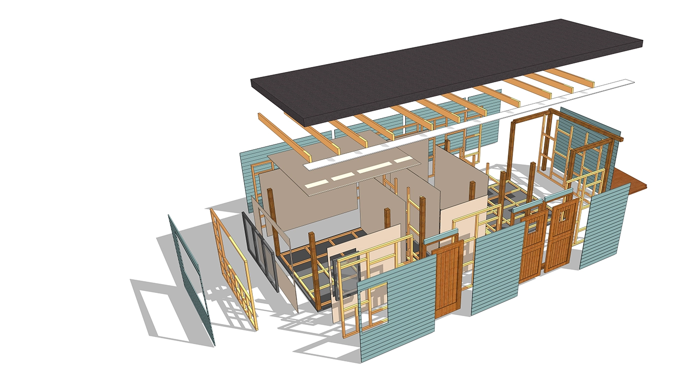 A Sketchup 3D model of my studio