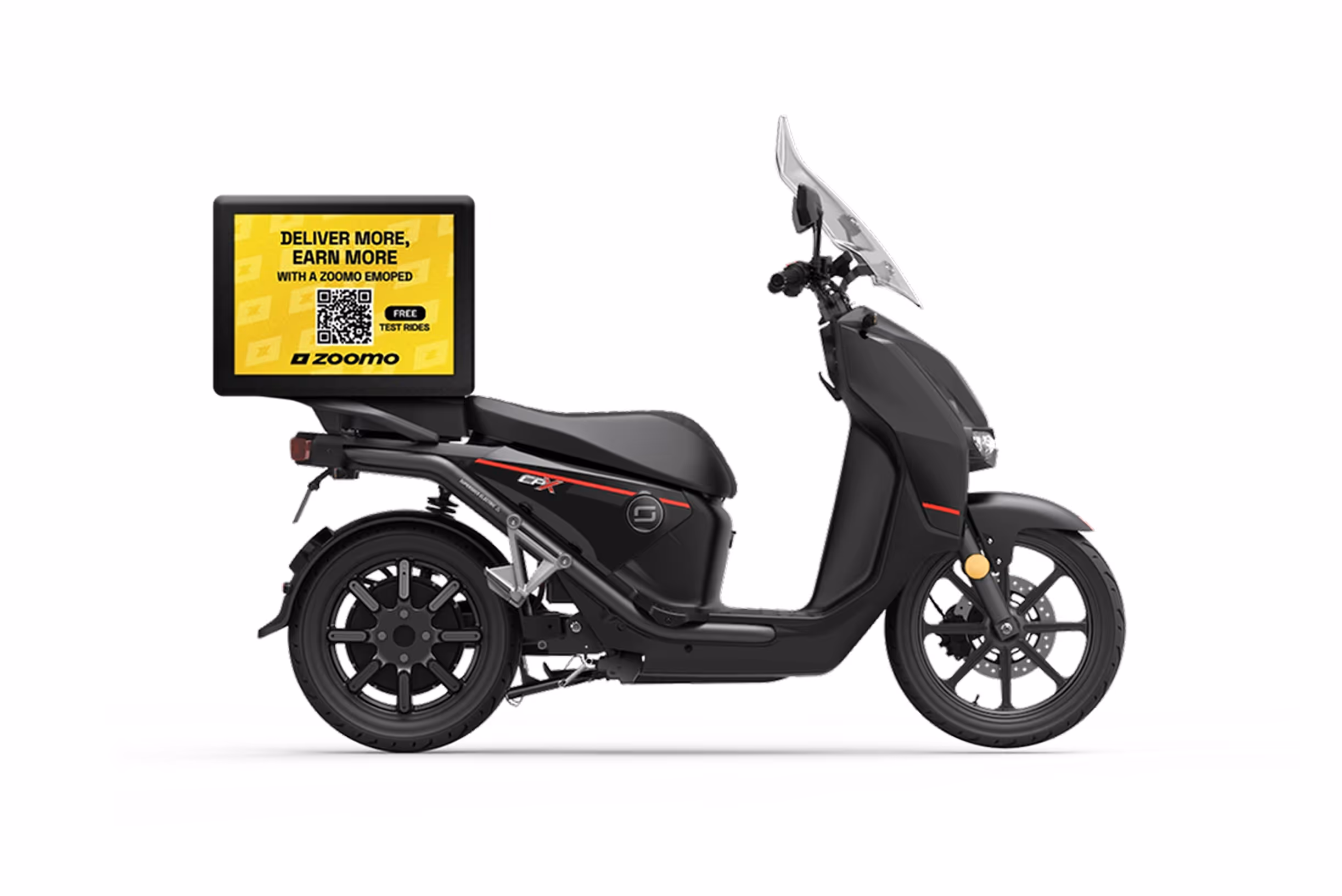 Uber Eats Rider on a Zoomo E-Bike