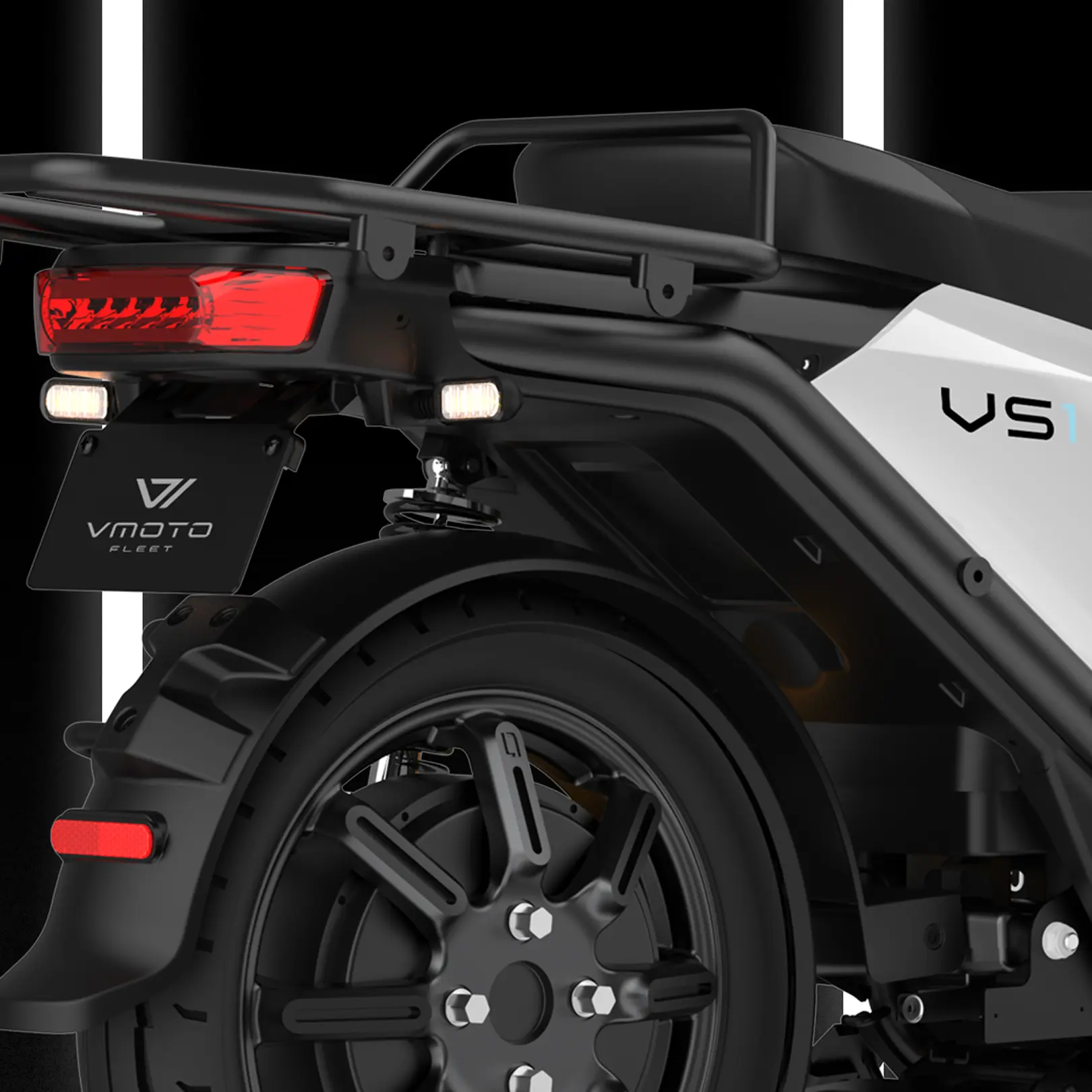 parte trasera moto eléctrica 125cc