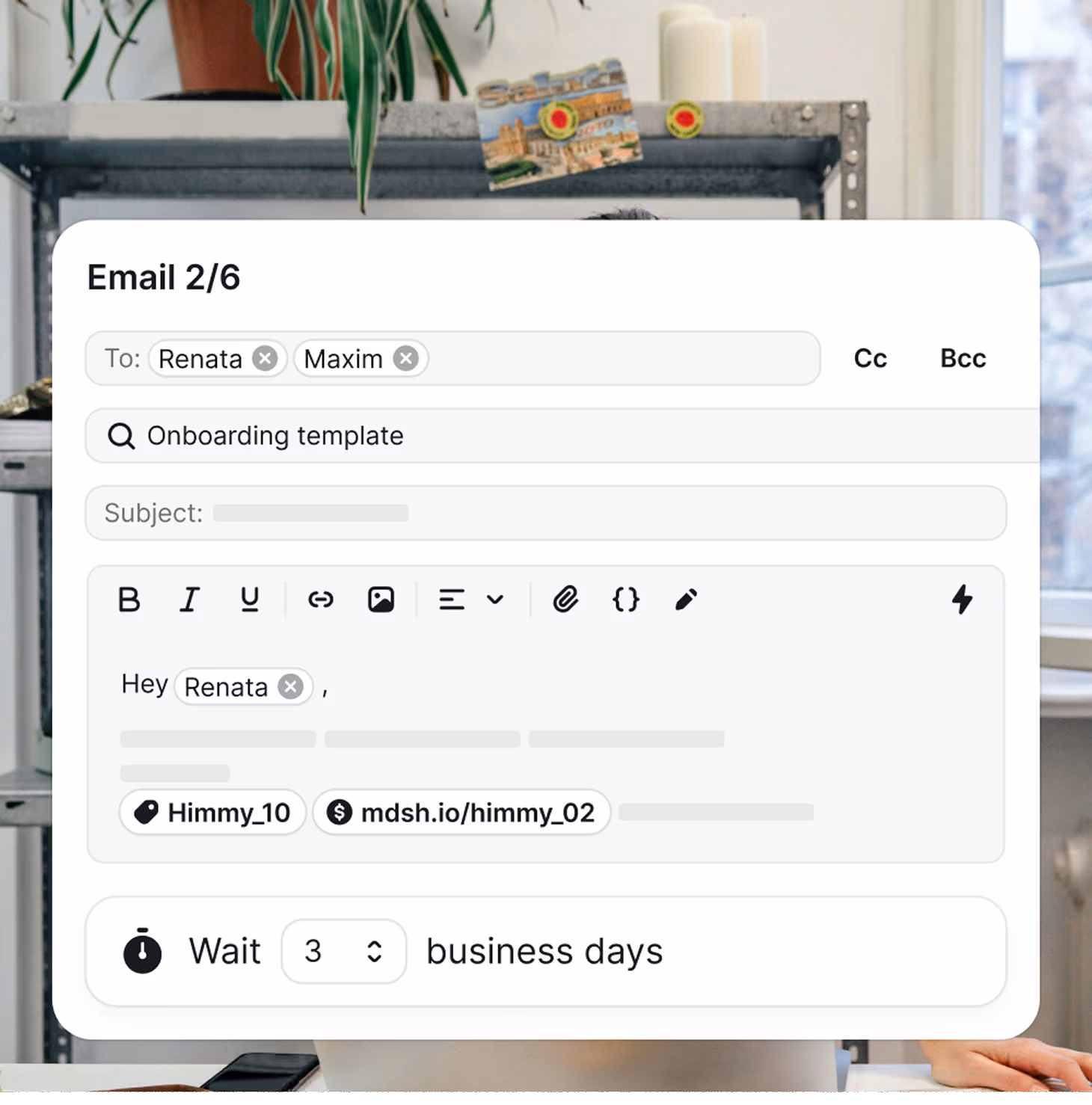 Aalto mobile app UI with two home listings and a title at the top saying 12 new matches