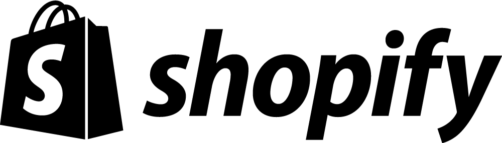 Shopify black and white logo