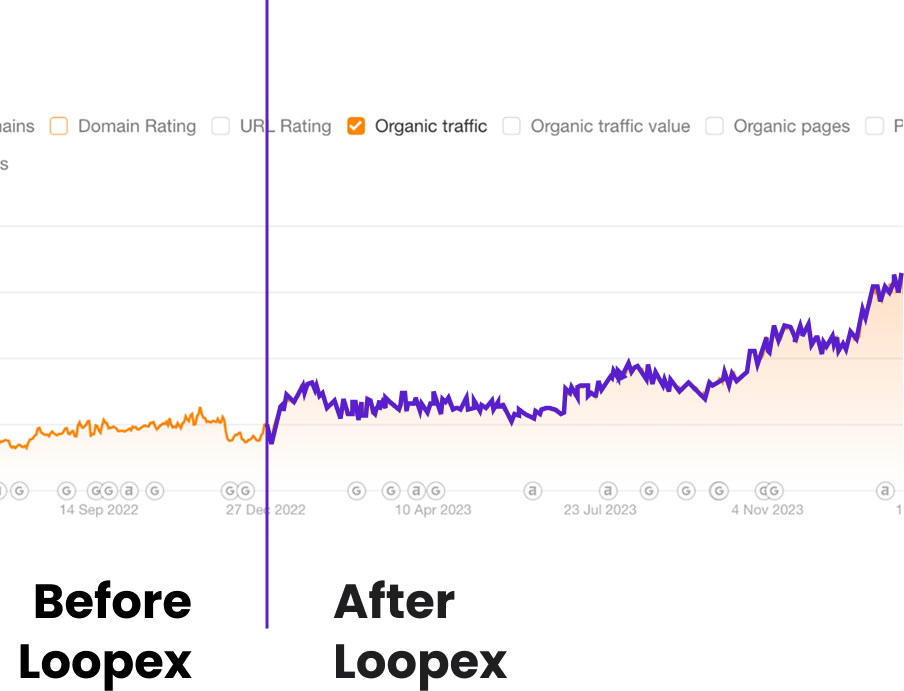 traffic boost for a client by Loopex Digital
