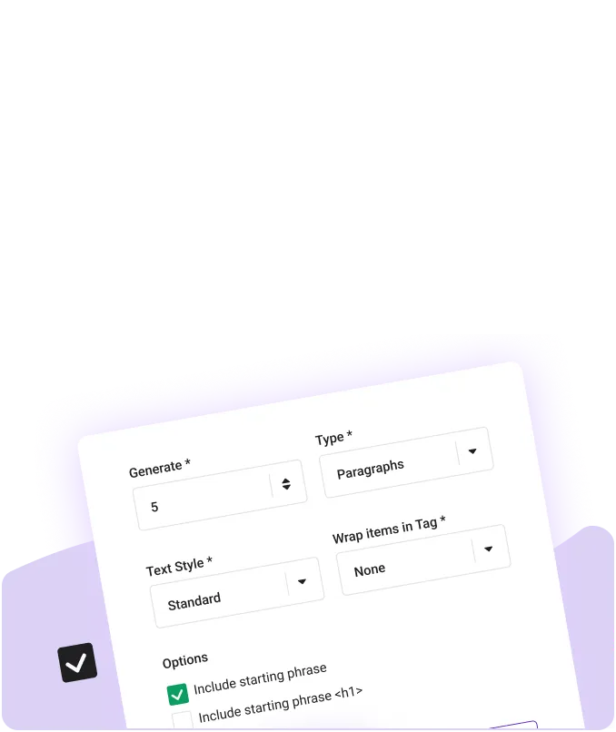 Lorem ipsum generator