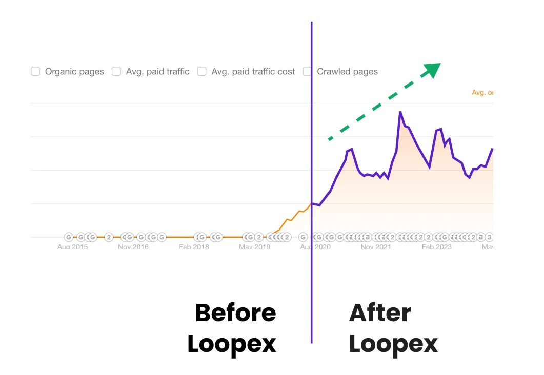 traffic boost for a client by Loopex Digital